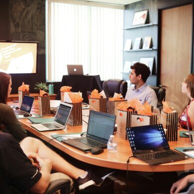 Group of people at a meeting